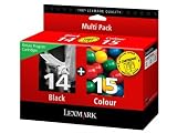 Produkt-Bild: Lexmark Tintenpatronen Kombipack Nr. 14 schwarz und Nr. 15 farbig