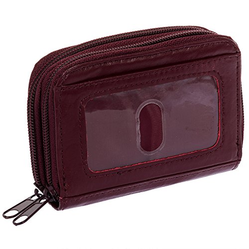 Goson Womens Leather Mini Wallet Credit Cards Cash Coin Holder