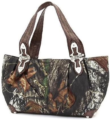 Mossy Oak Brown Camouflage Large Hobo Handbag