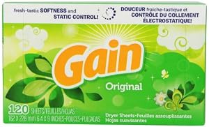 Gain With Freshlock Original Dryer Sheets 120 Count (Pack of 6)