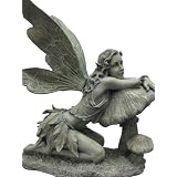 Napco 16 1 2 Inch Tall Green Fairy on Mush