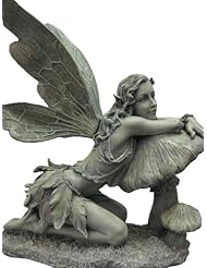 Lawn & Patio: Napco 16-1/2-Inch Tall Green Fairy on Mushroom - Napco, Inc. - Lawn & Garden