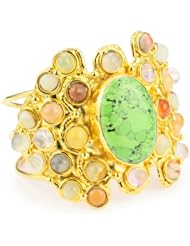 Devon Leigh Multi-Stone 18k Plated Cuff
