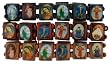 Set of Three Wooden Religious Bracelets with Photographs