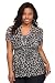 Torrid Plus Size Black And White Leopard Chiffon Smocked Tie Front Top