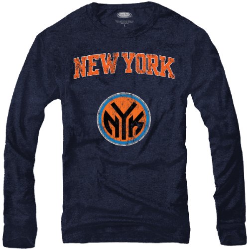 Majestic New York Knicks Long Sleeve Triblend T-Shirt Extra Large