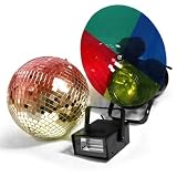 Produkt-Bild: Motor Discokugel Komplettset Spiegelkugel Party Stroboskop Blitz