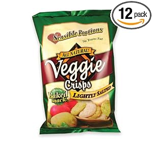 Sensible Portions Veggie Crisps, Lightly Salted, 3.5-Ounce Bags (Pack of 12) by Sensible Portions