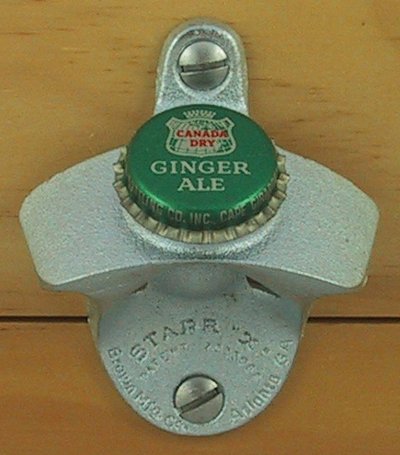 Canada Dry Ginger Ale Bottle Cap Wall Mount Opener