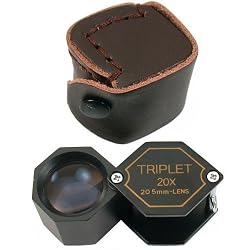 20X Hexagon Triplet Loupe Jewelers Gemstone Opti Tool