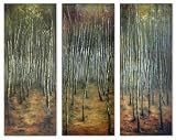 Uttermost 50980 Birch Tree Panels - Set of Three, Hand Painted