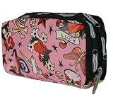 Hollywood Mirror Parachute Nylon Tattoo Print Cosmetic Bag