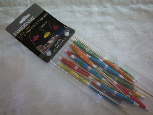 Farberware Classic Series Wine and Bar Accessories - Set of 20 decorative picks (20 in a pack)