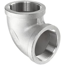 Stainless Steel 304 Cast Pipe Fitting, 90 Degree Elbow, MSS SP-114, NPT Female