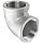 Stainless Steel 304 Cast Pipe Fitting, 90 Degree Elbow, MSS SP-114, NPT Female