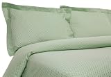 Carleton Collection 300 Thread-Count 100-Percent Cotton Sateen Printed Dot Full/Queen Size 3-Piece Duvet Set, Seafoam