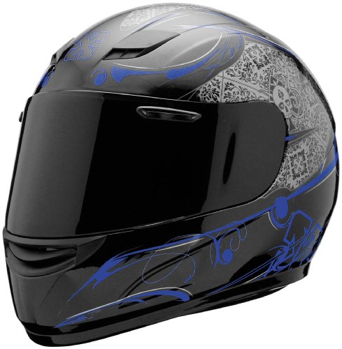 Sparx S-07 Full Face Motorcycle Helmet Blue Crank Extra Large XL Sparx S-07 Full Face Motorcycle Helmet Blue Crank Extra Large XL