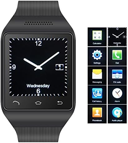 ZGPAX S18 1.54 inch Capacitive screen MTK6260A 2G GSM bluetooth 3.0 FM MP3 MP4 smart bluetooth watch (Black)