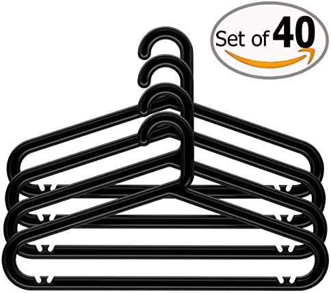 Hangers for Clothes - Can Be Used in Any Closet or Rack - Ultra Thin and Strong Non Slip Hooks - Perfect for Suits, Jackets, Pants, Shirts, and More - High Quality At the Best Price - Standard Size Made with Premium Materials (Set of 40)