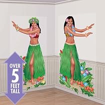 Hula Dancers 65in Scene Setters 2ct