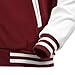Angel Cola Burgundy & White Cotton Varsity Lightweight Letterman Jacket