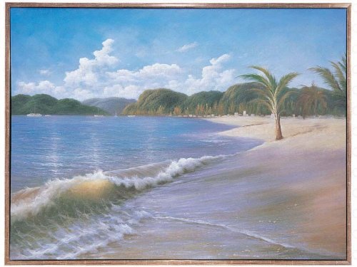 Hand Painted Oil Painting on Canvas in Seashore Theme