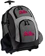 Ole Miss Rolling Backpack Deluxe Gray University of Mississippi - Our Best Backpacks Bags with Wheels or School Trolley Bags Carry-Ons - Unique Gifts