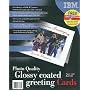 100 IBM Glossy Inkjet Photo Quality Greeting Cards with Envelopes