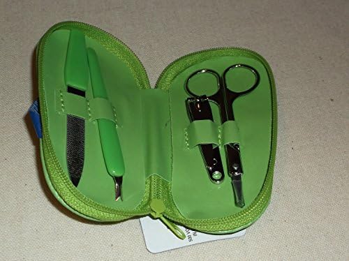 Mini Manicure Kit in a Flip Flop Zippered Case - Includes Clippers, Scissors and 2 Additional Items