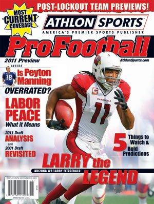 2011 Athlon Sports NFL Pro Football Magazine Preview- Arizona Cardinals Cover