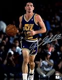 Signed John Stockton Photo - 11x14 GAI - Autographed NBA Photos