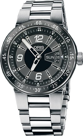 Oris Men's 4164MB Williams F1 Team Black Dial and Stainless Steel Case Bracelet Watch