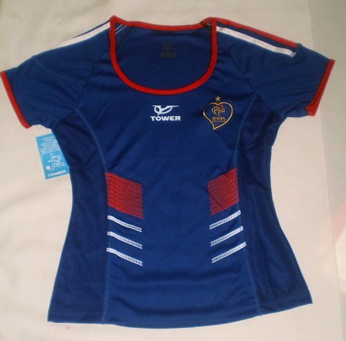 2010 WORLD CUP LADIES HEART EMBROIDERED FRANCE BLUE SOCCER JERSEY ONE SIZE - SEE DECRIPTION FOR MEASUREMENTS 100% POLYESTHER BY TOWER 2010 WORLD CUP LADIES HEART EMBROIDERED FRANCE BLUE SOCCER JERSEY ONE SIZE - SEE DECRIPTION FOR MEASUREMENTS 100% POLYESTHER BY TOWER