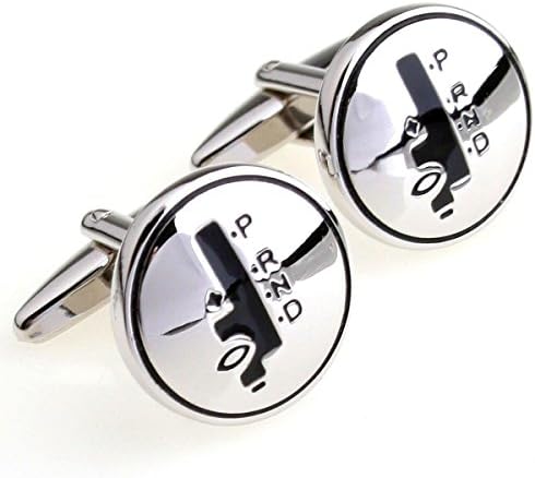 Dev Love Cufflinks Car automatic gear silver circle cufflinks nail sleeve 156507 shipping+gift box