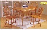 Oak Finish Dining Table/Arrow Back Windsor Chair