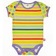 Little Miss Matched Onesie, Green Zany Dot/stripe 6-9 Months