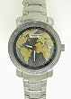 JoJino Platinum Series ByTechno Swiss Solid Platinum Plated Stainless Steel Genuine Diamond Bling Watch
