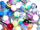 30 Assorted Tongue or Nipple Bars, Different Colours/Designs - UKStocks