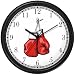 Pair of Red Boxing Gloves Hanging Martial Arts Wall Clock by WatchBuddy Timepieces (B...