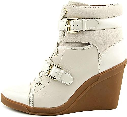 MICHAEL KORS SKID WEDGE IVORY VANILLA LEATHER WOMEN SHOE SIZE 9.5 M