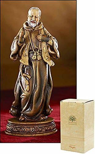 Catholic Patron Saint St Padre Pio Statue, 6 1/4 Inch by Milagros