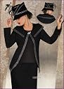 Women's Upscale Knit Special Occasions Black Suit (2636)