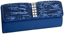 Jessica McClintock Sequins & Satin E/W Clutch