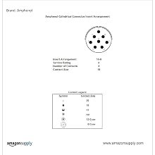 Amphenol Industrial PT02E-16-8S Circular Connector Socket, Environmental Resisting, Bayonet Coupling, Solder Termination, Box Mounting Receptacle, 16-8 Insert Arrangement, 16 Shell Size, 8 Contacts