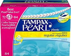 Tampax Pearl Regular Unscented Tampons-84 ct