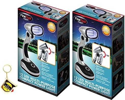 Portable Silver Book Reading BBQ Emergency LED Work Light Lamp for Cars Bed Inside Outside Home Unique Easter Basket Stuffer Mother Father Day Gift SET OF TWO