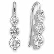 14K White Gold Diamond Earrings - 2.00 Ct.