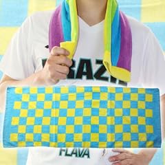 【CheckBlxYe】新作・使いやすい大きさ・プリントデザイン・タオル・TOWEL・ふんわり・スポーツに海にプールにお風呂に・使い心地満点!