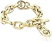 Michael Kors Gold Tone Logo Lock Link Bracelet