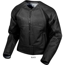 Icon Merc Women's Leather Sports Bike Motorcycle Jacket - Color: Black, Size: X-Large